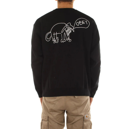 Obey Ανδρικό φούτερ Dog Doodle Crew Fleece